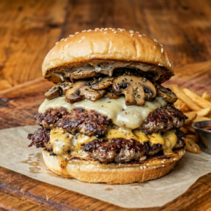The Mushroom Swiss Burger